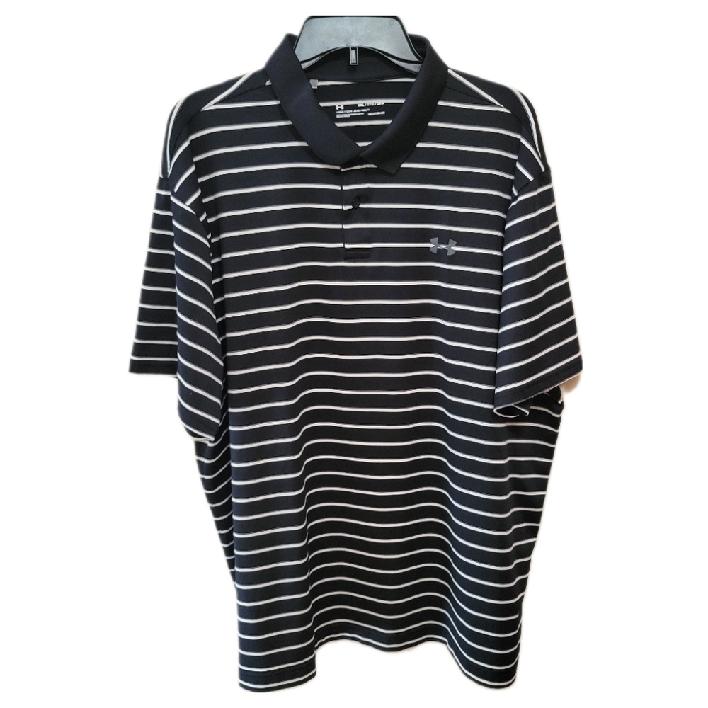 Under Armour Men's Short Sleeve Striped Golf Polo Shirt
